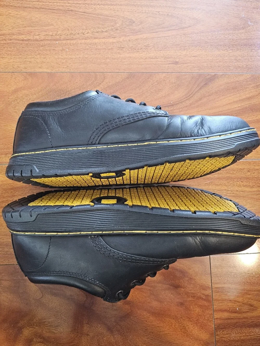 Dr Martens Low Oxford Industrial Black Leather Alloy Steel Toe Work Shoe M11-W12